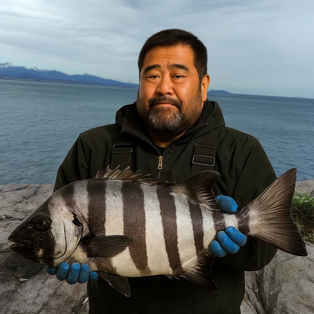 真鶴戒崎でイシダイを釣った楢崎
