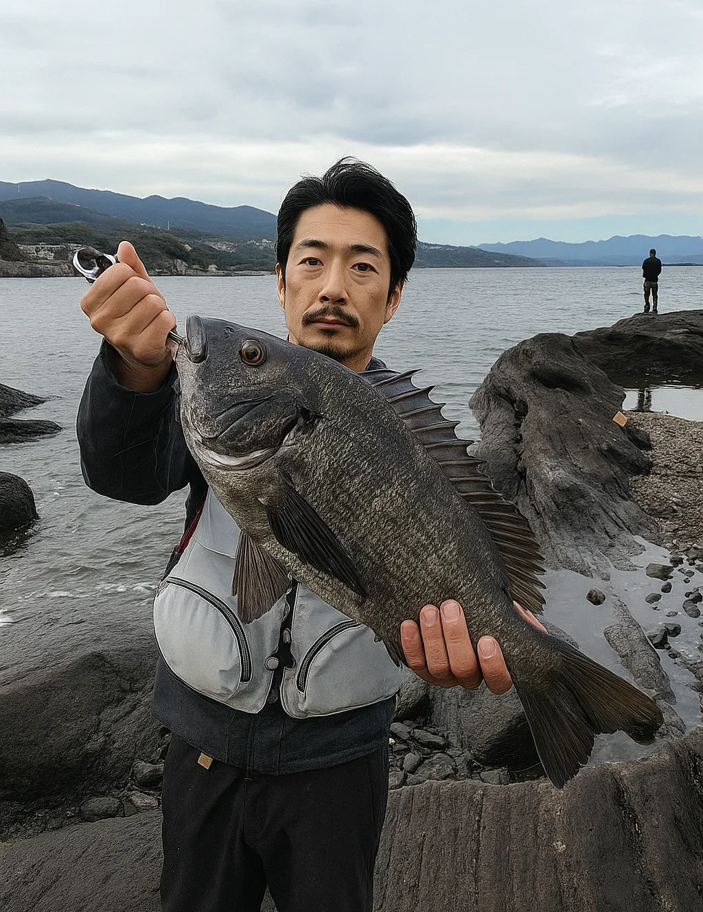 真鶴琴ヶ浜で黒鯛を釣った佐々木