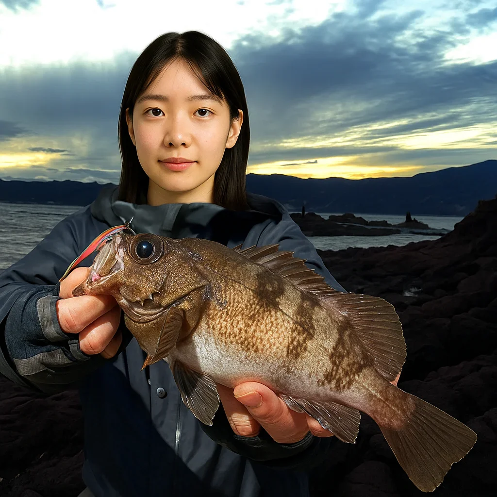 真鶴で尺メバルを釣った森永