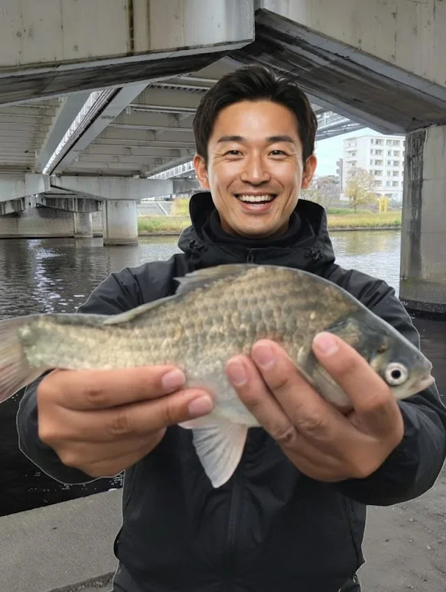 鶴見川でヘラブナを釣った勝田