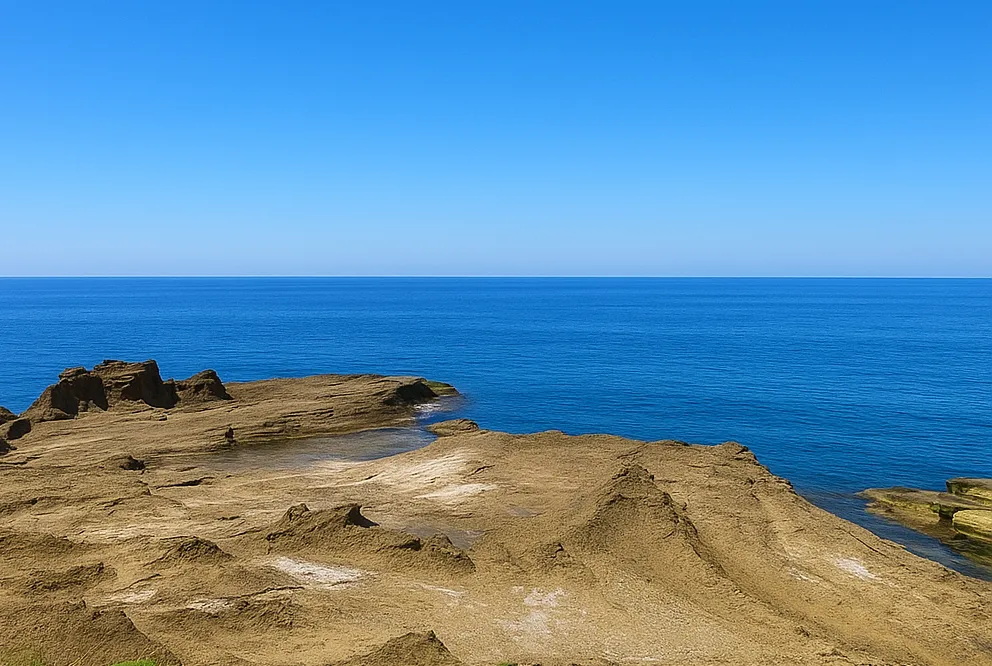鴎島の磯