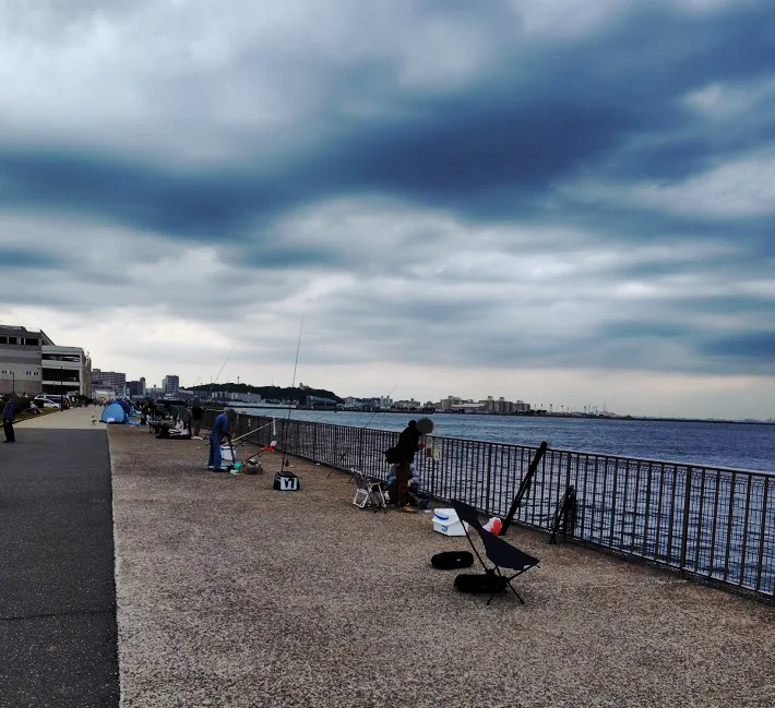うみかぜ公園裏の岸壁