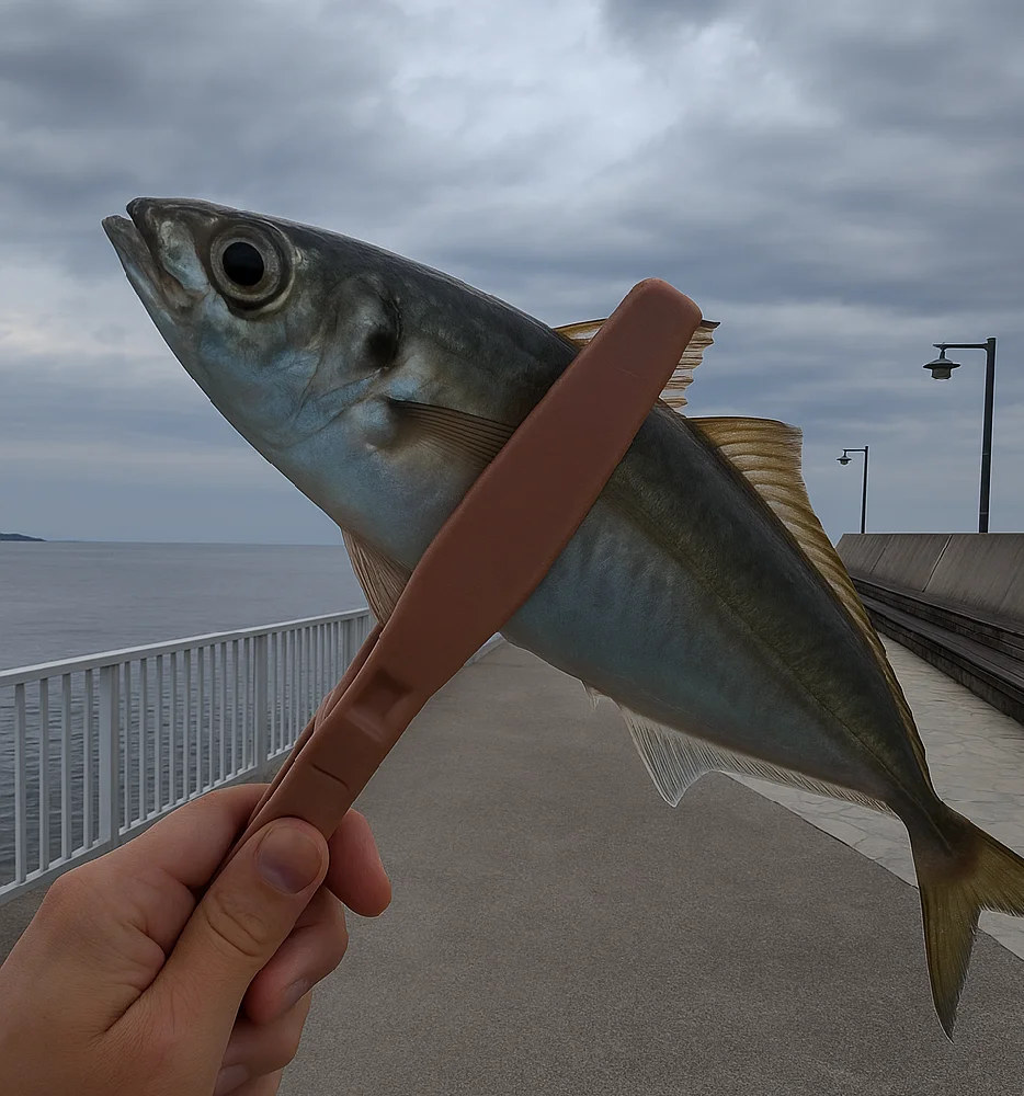 三春町岸壁で釣れたアジ