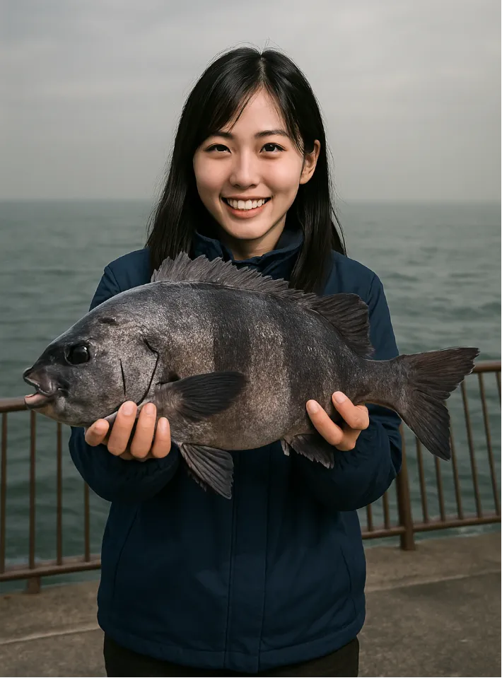 江ノ島で釣れたイシダイ