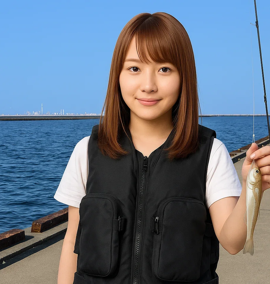 富津新港でキスを釣る山際