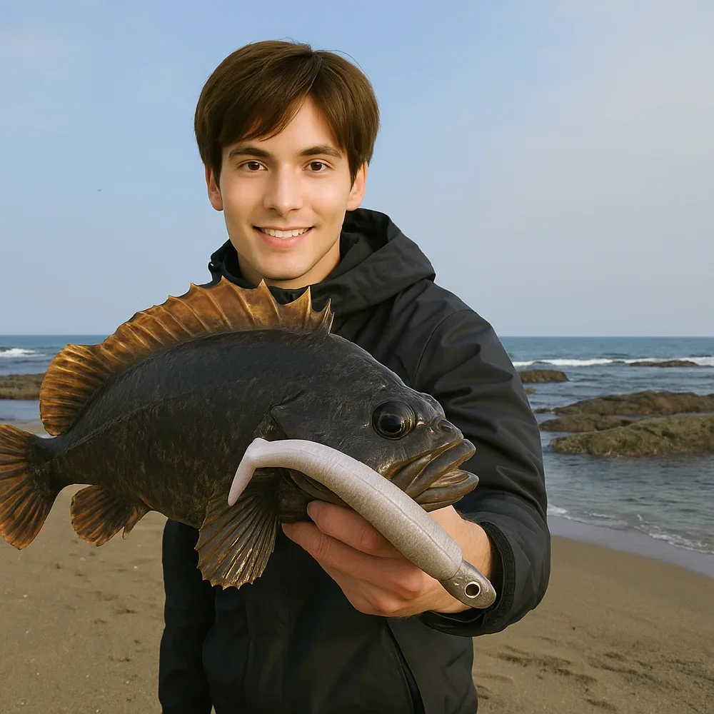 大洗海岸でムラソイを釣る久良木