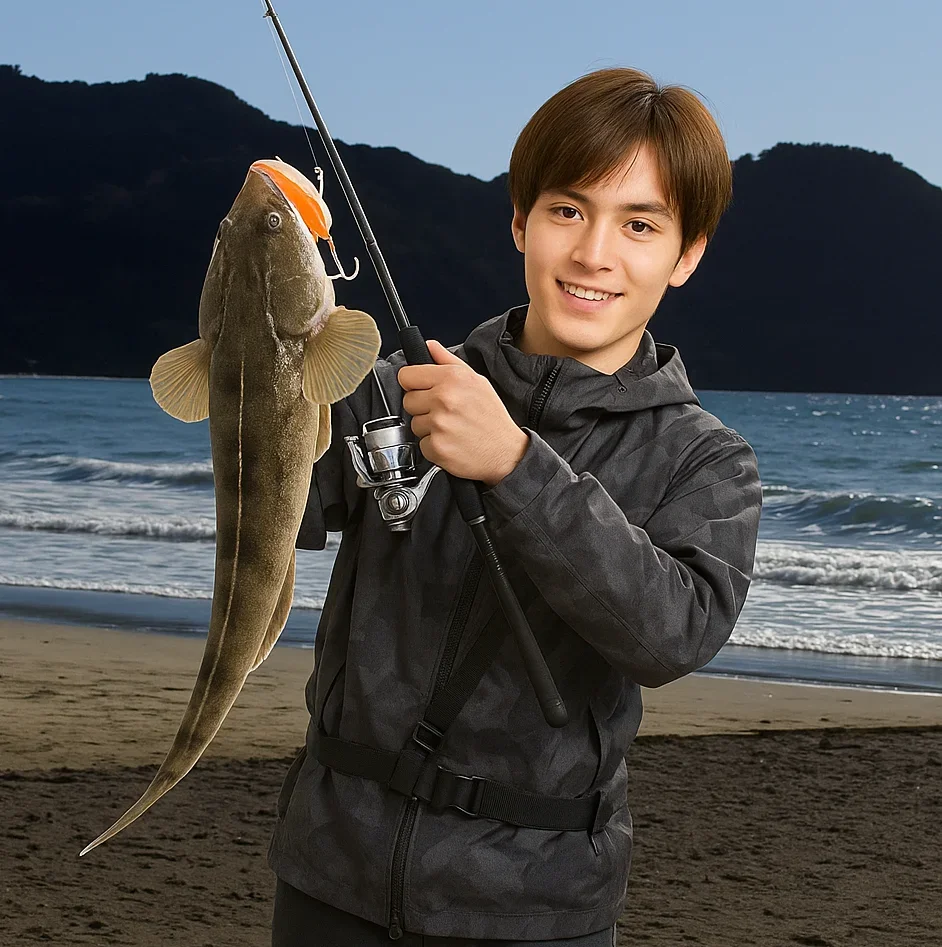 岩井海岸でマゴチを釣る久良木