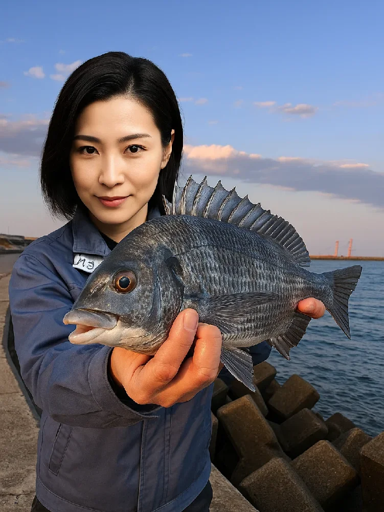 日立会瀬港でクロダイを釣る八重田