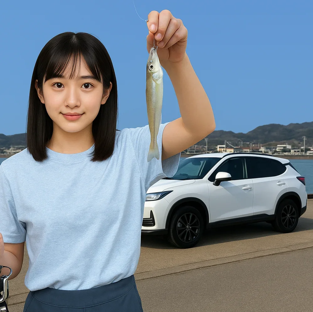 船形港でキスを釣る国生