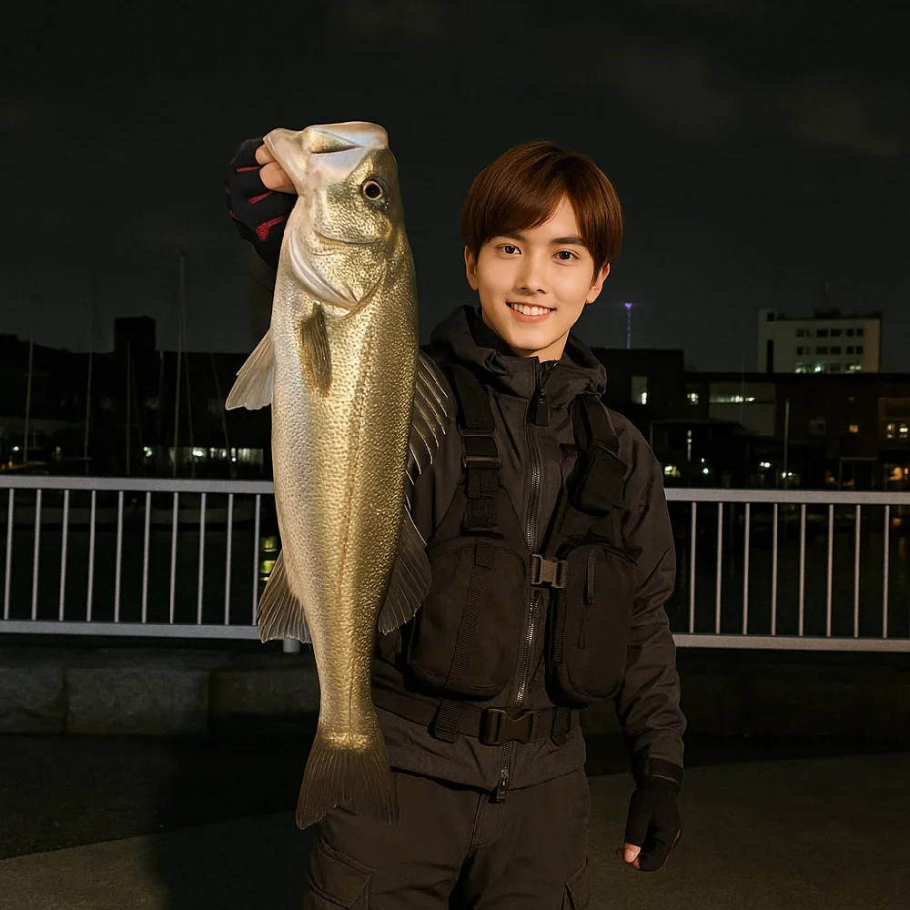 船橋港親水公園でシーバスを釣る久良木