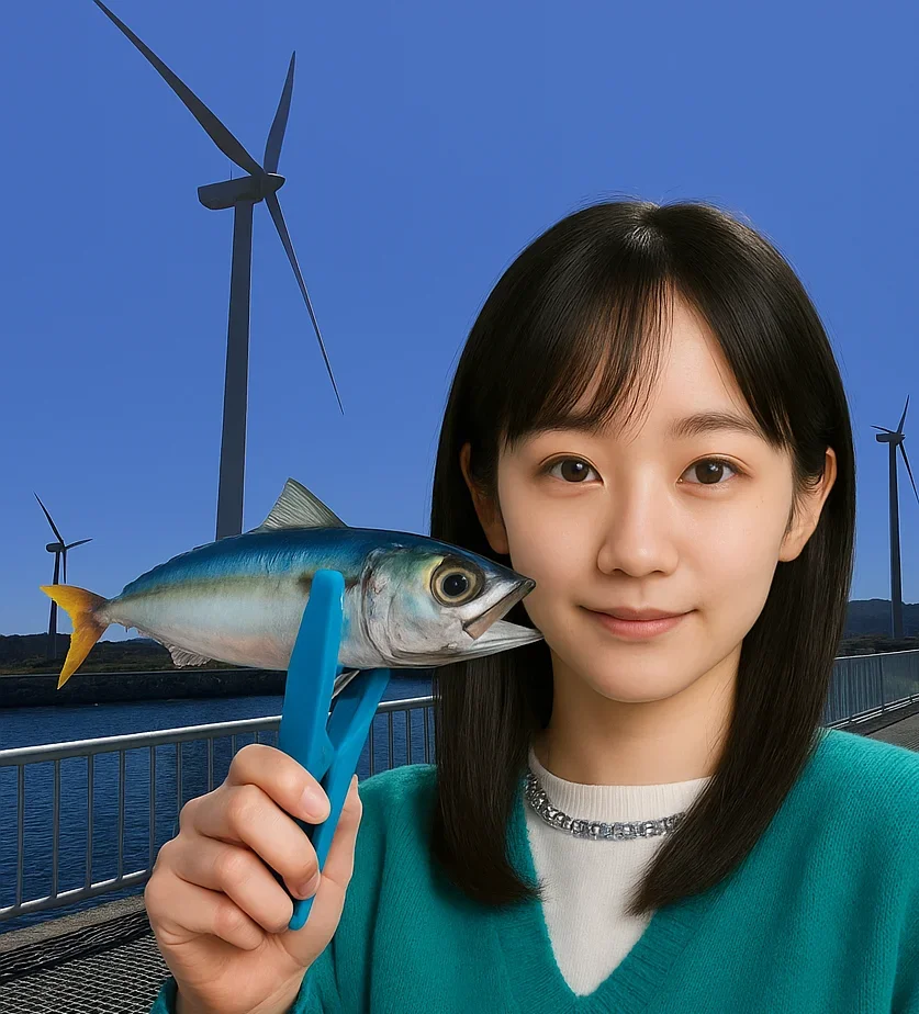 緑が浜公園エコパークでサバを釣る国生