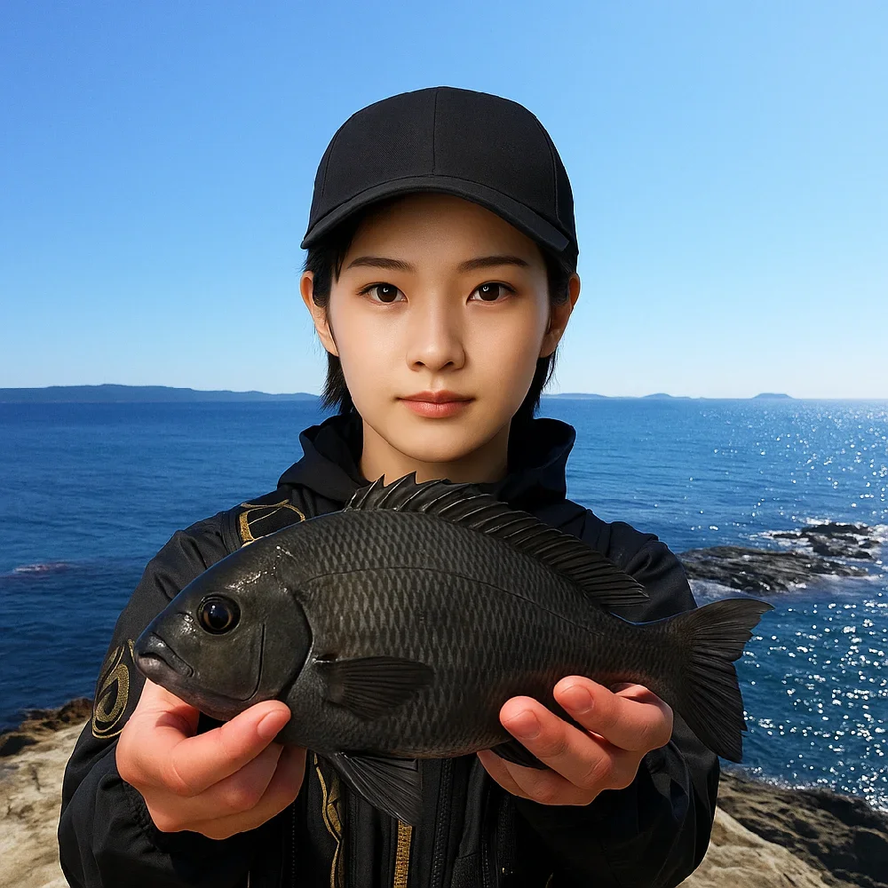 佐久島でメジナを釣る佐伯