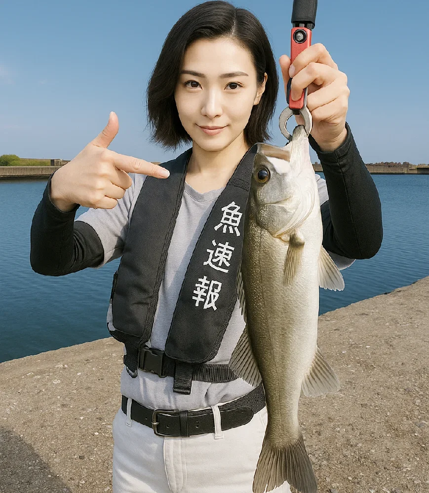 片貝港でセイゴを釣る八重田