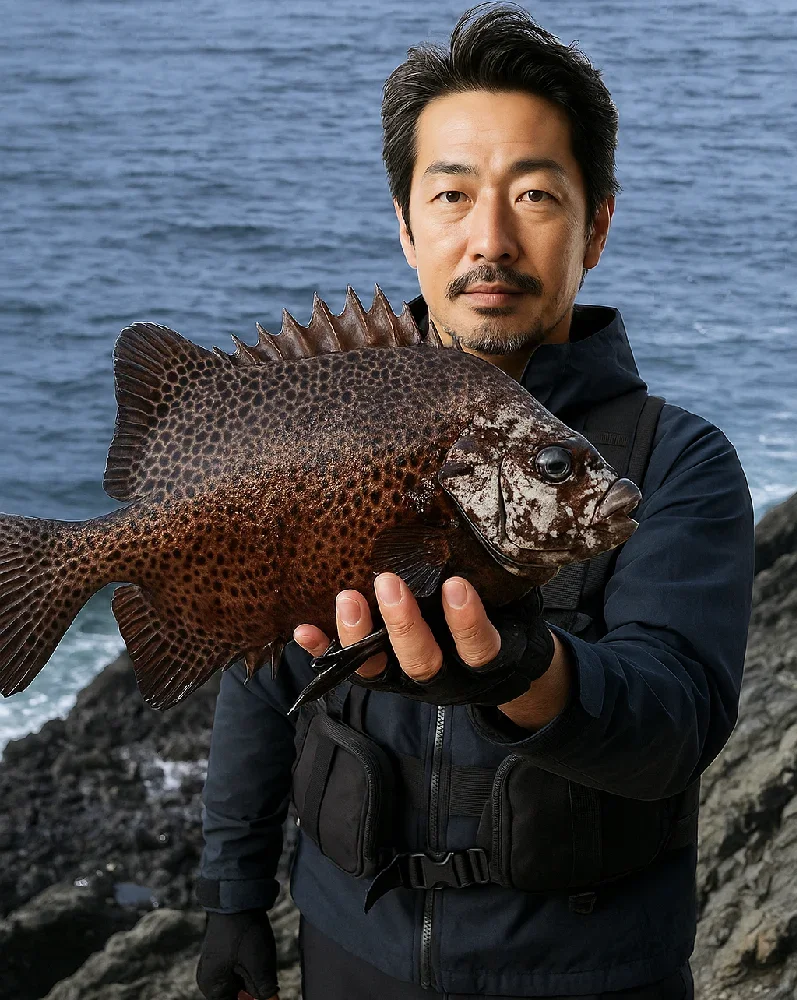 タライ岬でイシガキダイを釣る佐々木