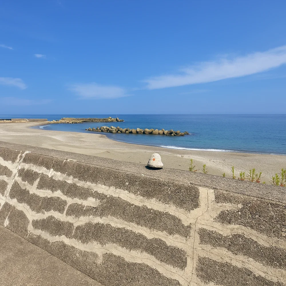 梶屋敷堤防と海岸