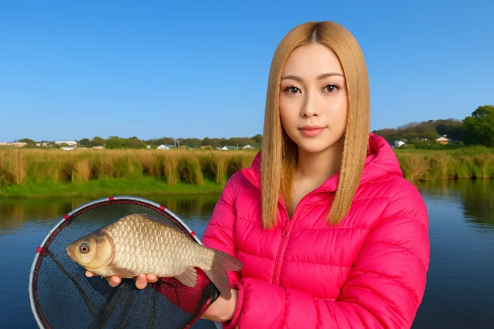 手賀沼でヘラブナを釣る階下