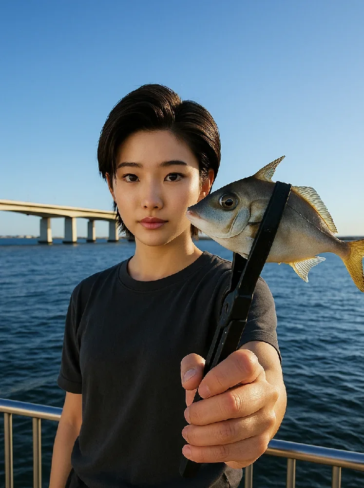 りんくう釣り護岸でギマを釣る佐伯
