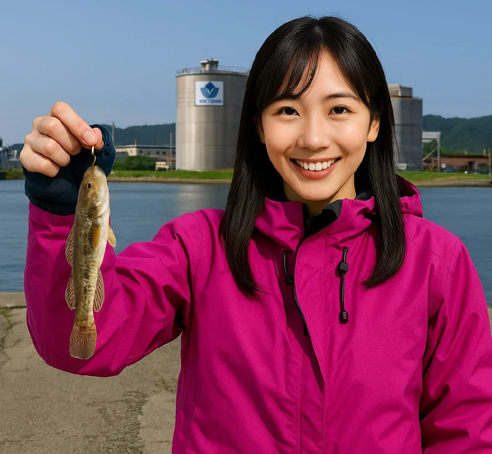 留萌港でハゼを釣る黒川