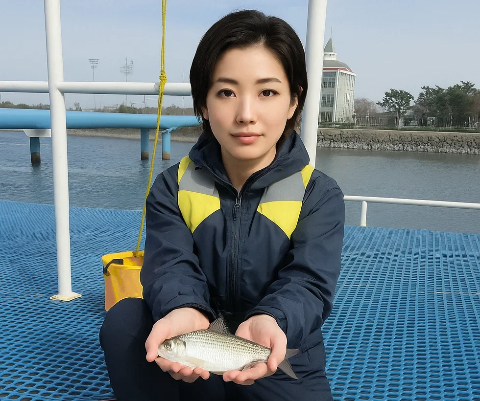 市原海釣り公園でコノシロを釣る佐伯