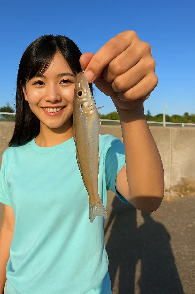 新舞子マリンパークでキスを釣る黒川