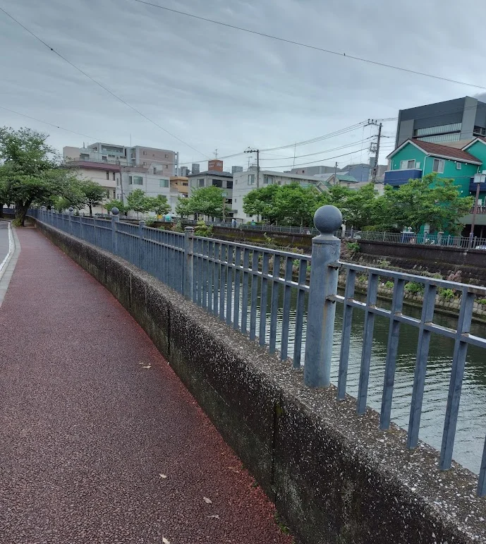 井土ヶ谷橋周辺の大岡川
