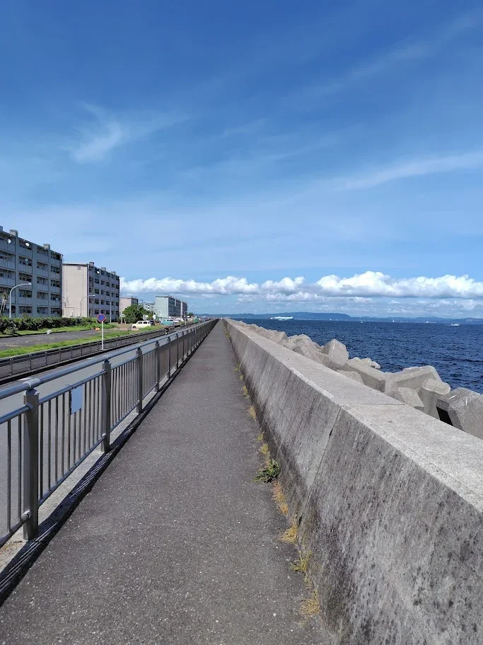 かもめ団地の岸壁