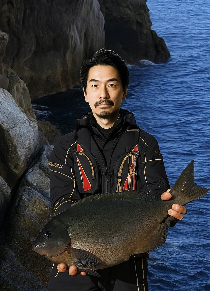 真鶴でメジナを釣る佐々木