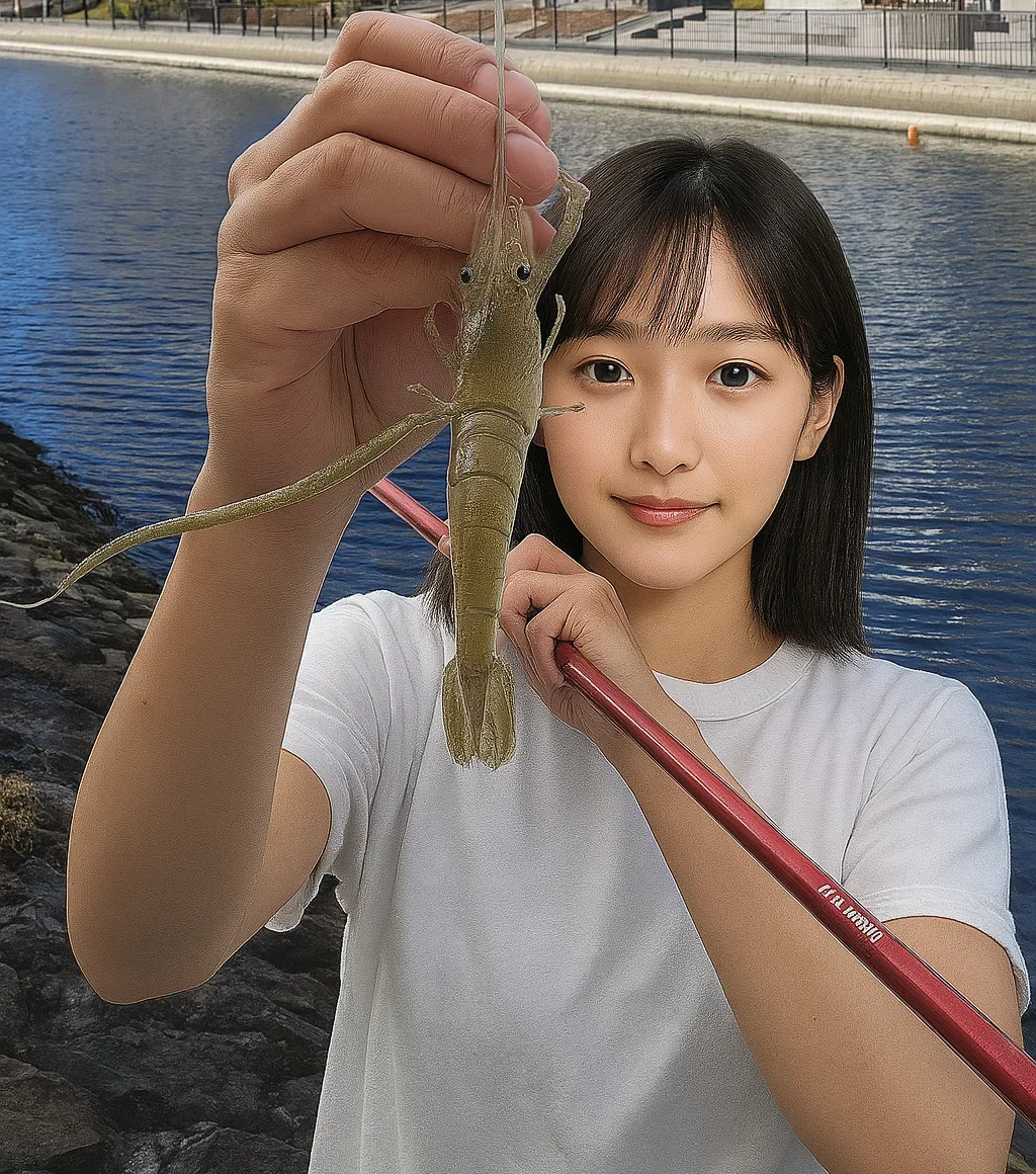 新左近川親水公園でテナガエビを釣る国生