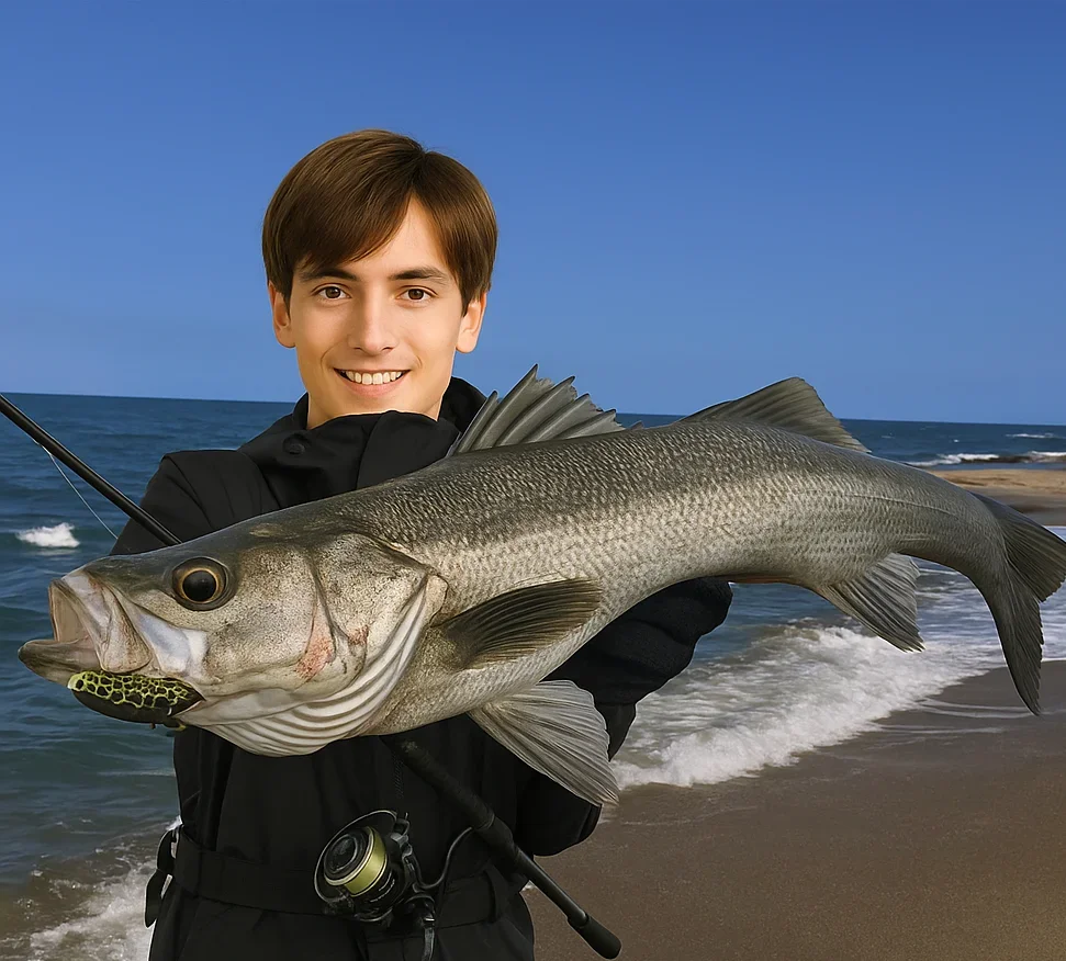 御前崎でシーバスを釣る久良木