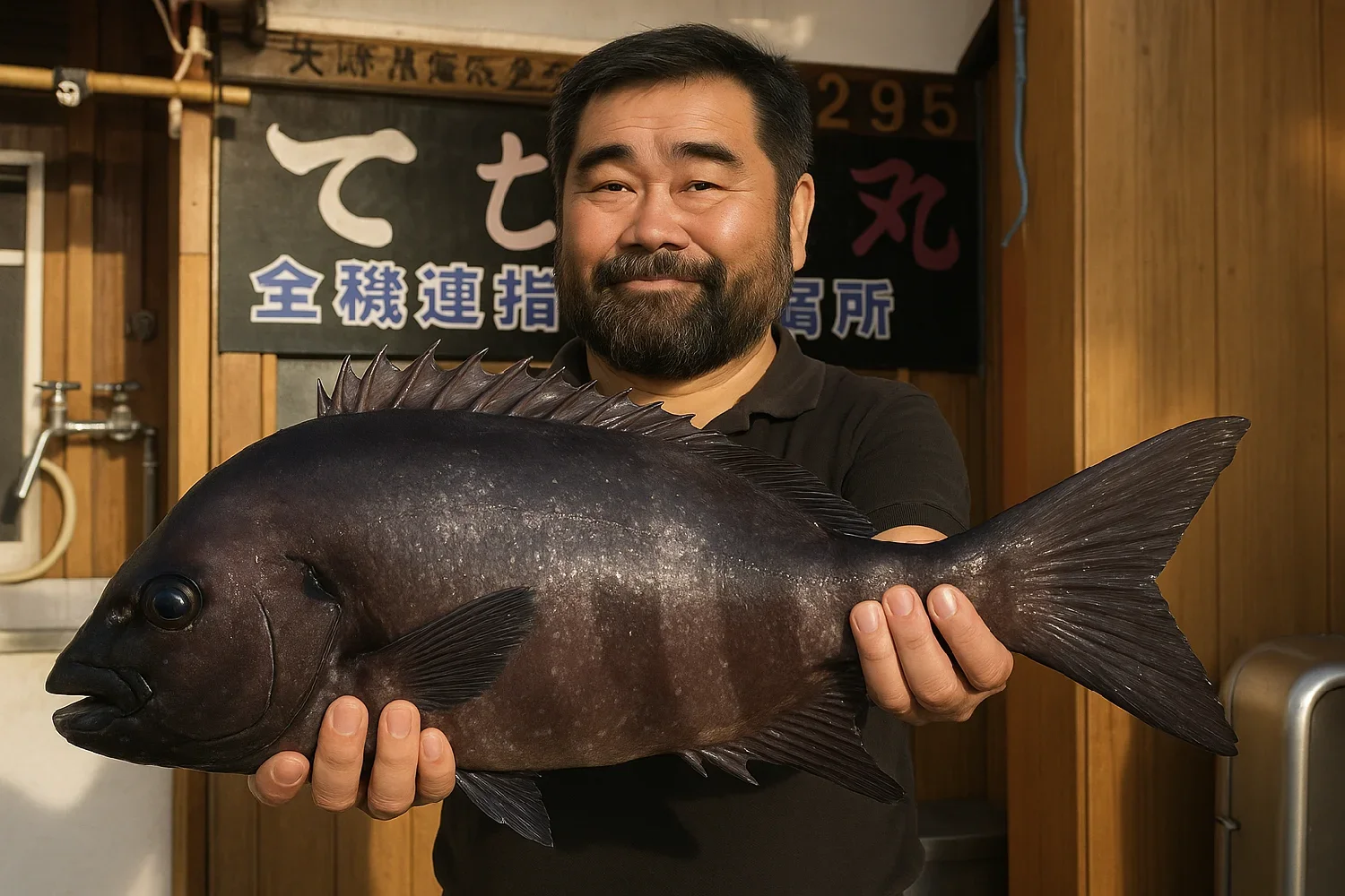 女郎島でイシダイを釣った楢崎