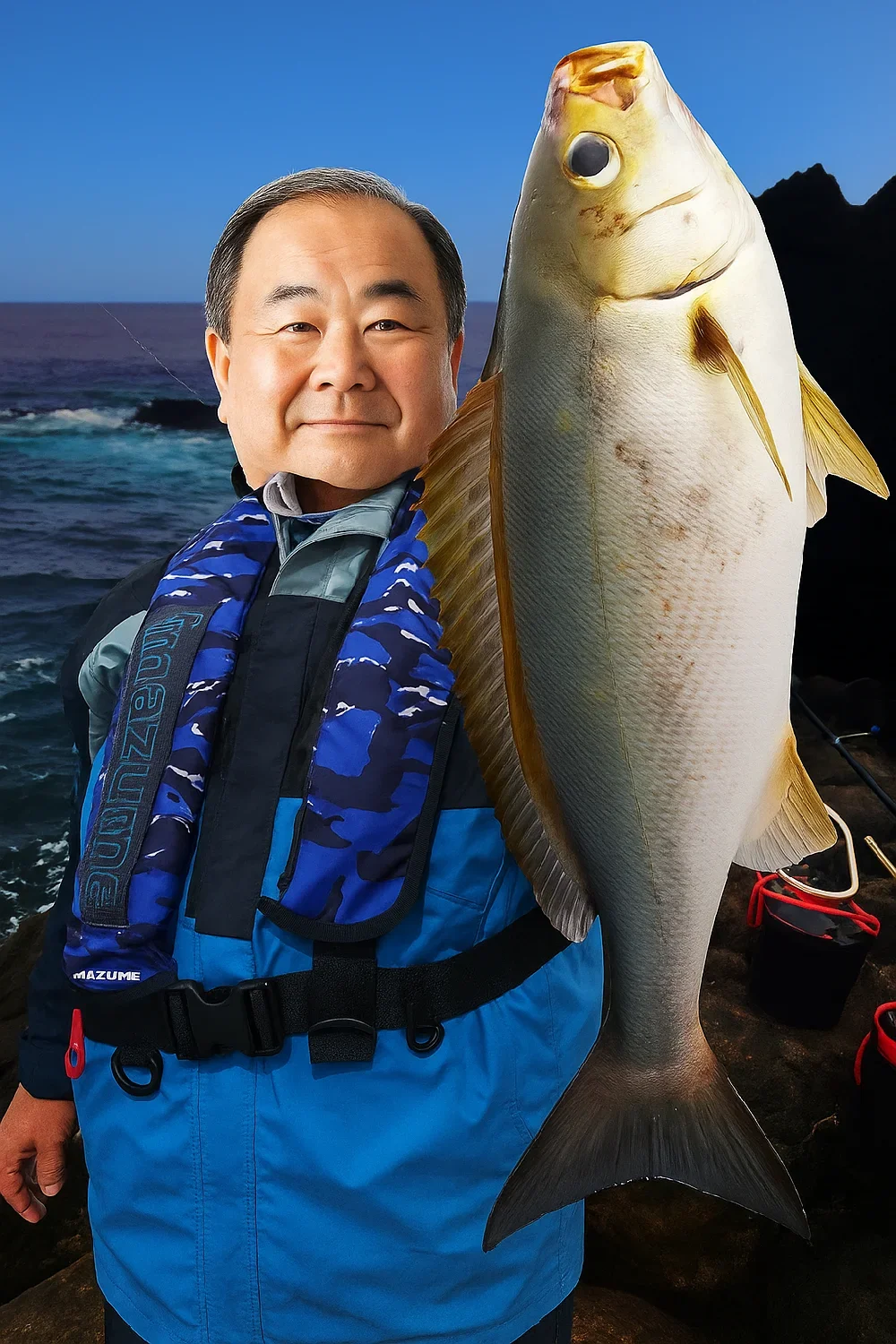 鈴置島でイサキを釣る持田