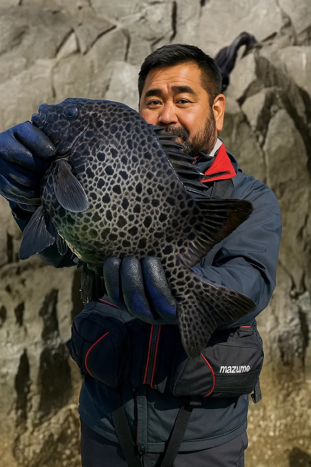 遊木戸島でイシガキダイを釣る楢崎