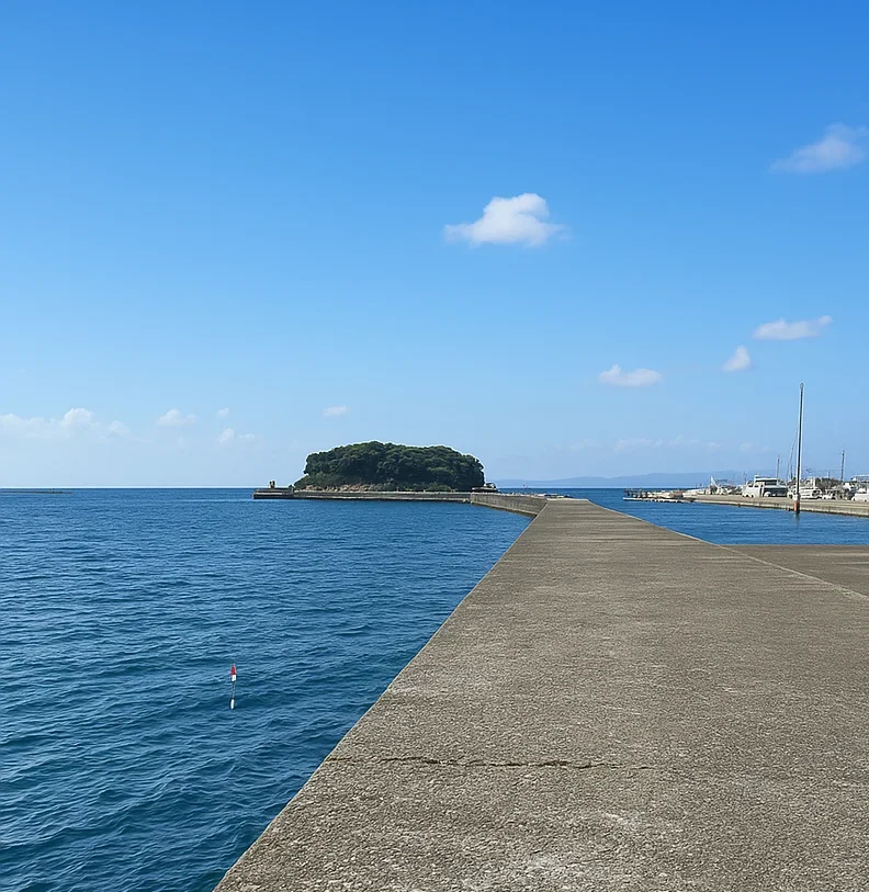 静浦港の大堤防