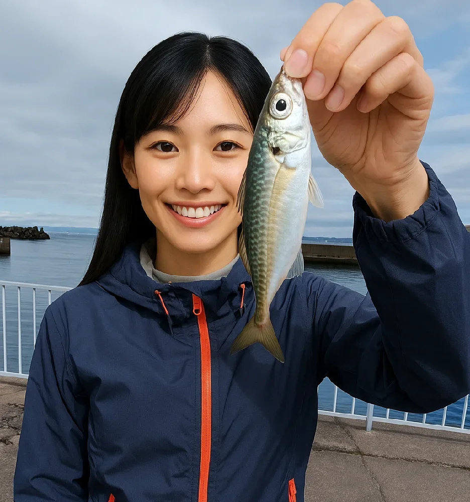 大磯港でサバを釣る黒川