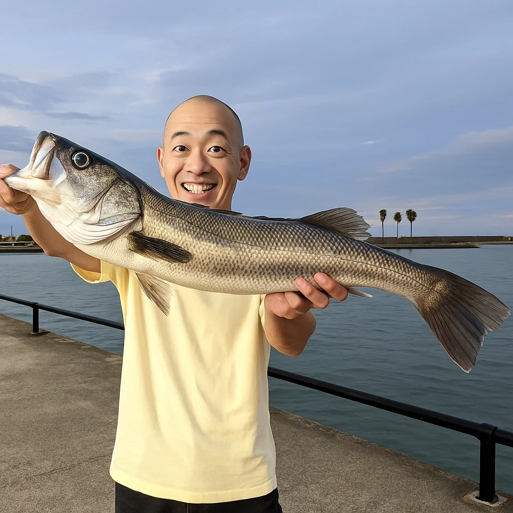 ふぃしゅーなでシーバスを釣るがんだま君