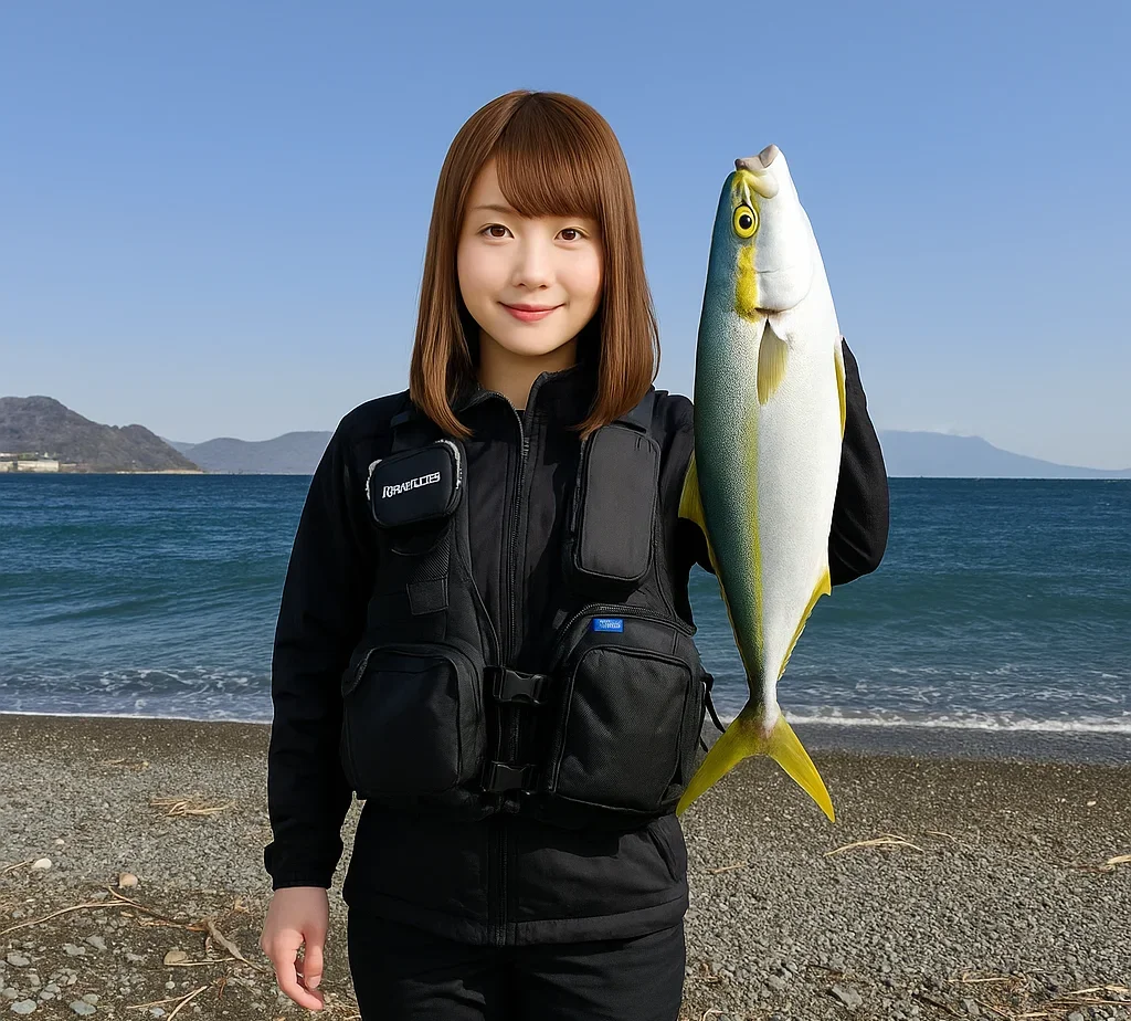 三保で青物を釣る山際