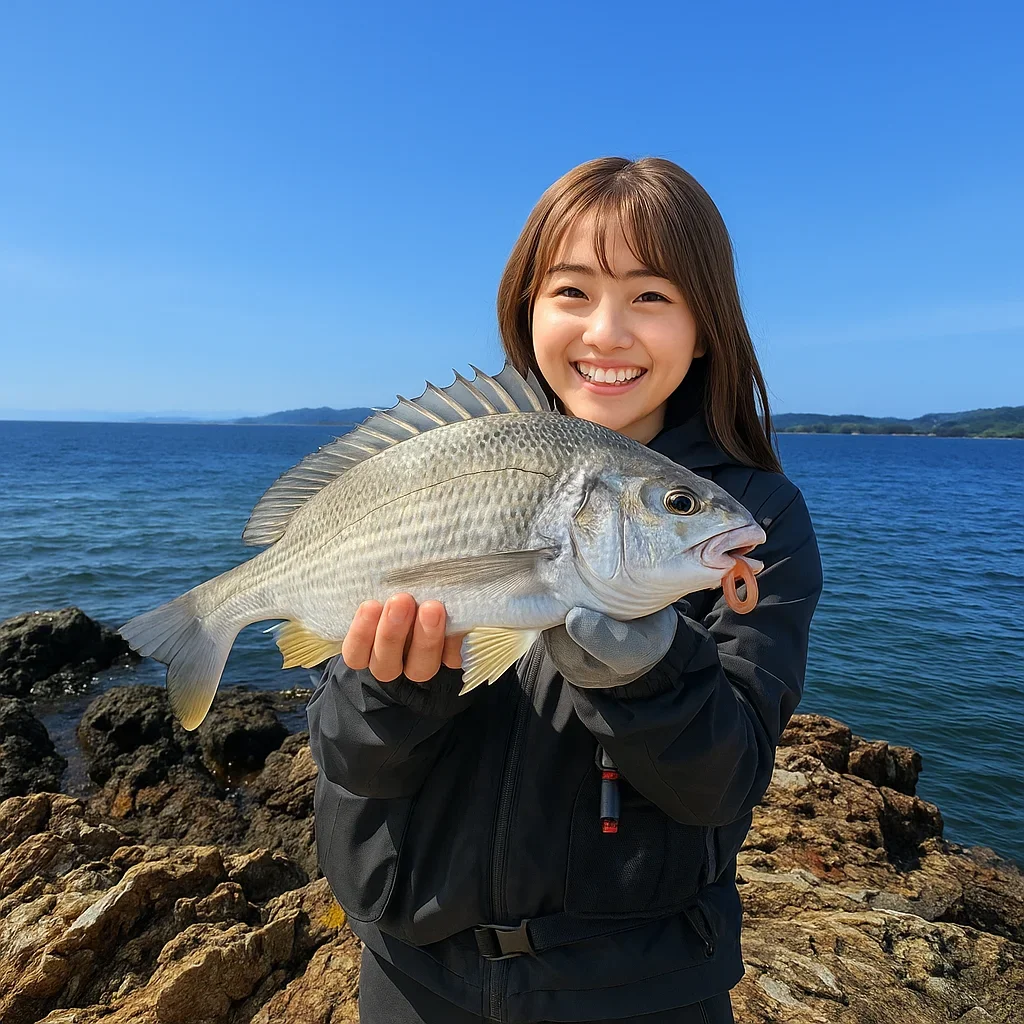 舘山寺周辺でキビレを釣る西岡
