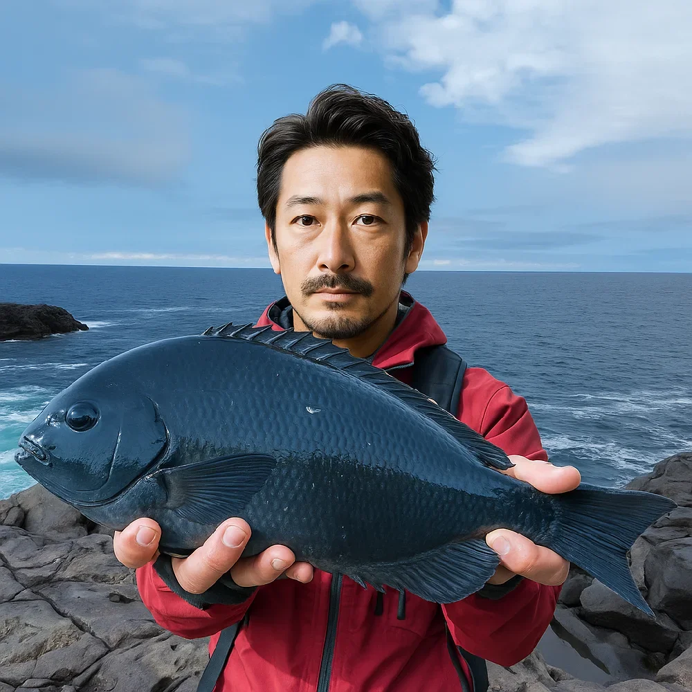 米神小根でメジナを釣る佐々木
