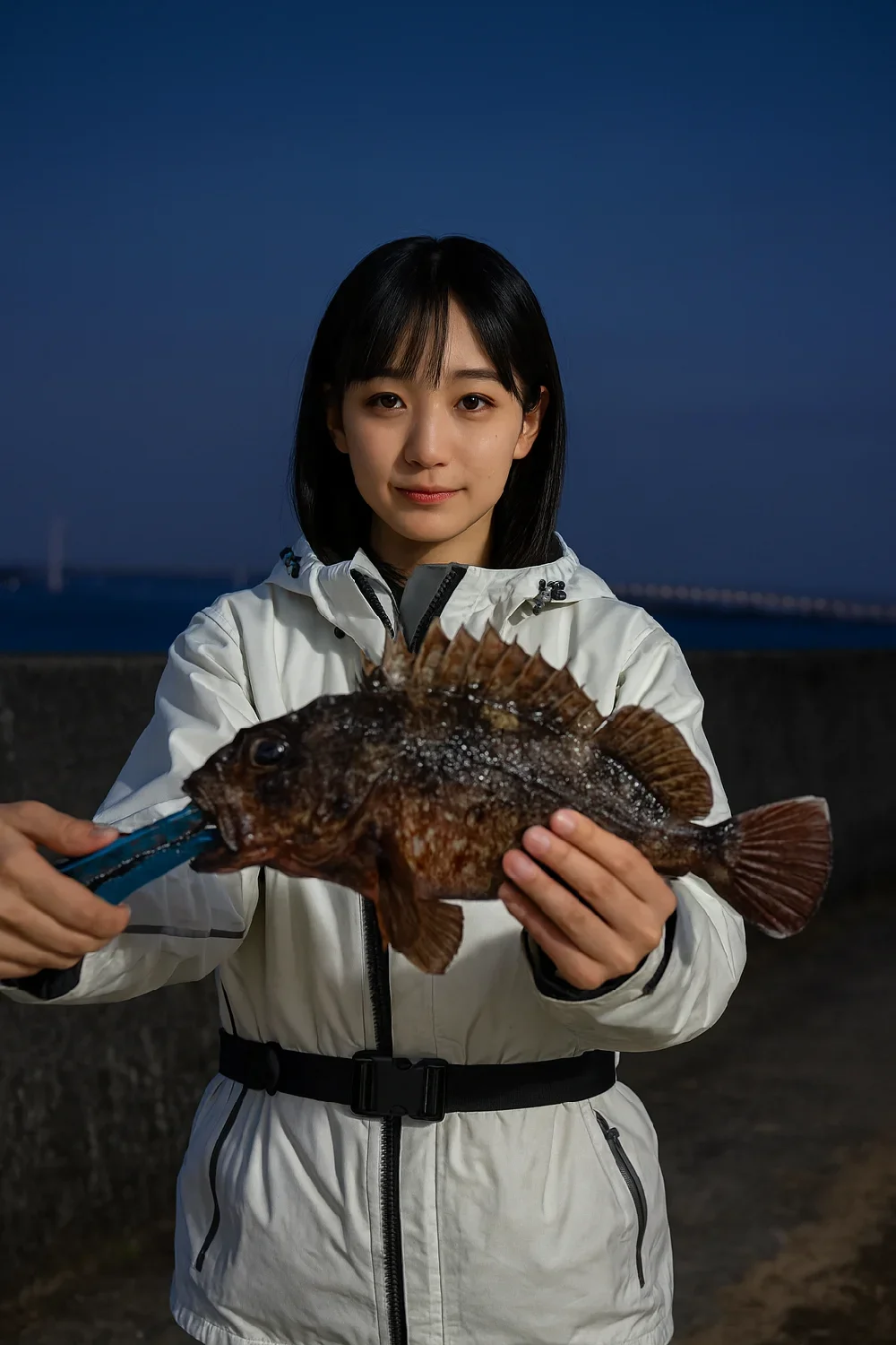 蓬莱海浜公園でカサゴの釣果を得た国生