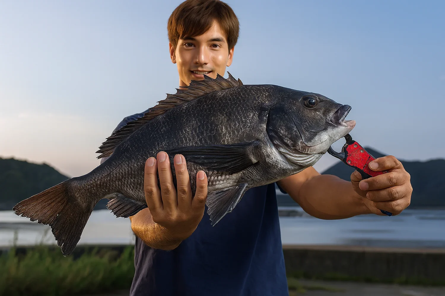 江田島でチヌを釣る久良木