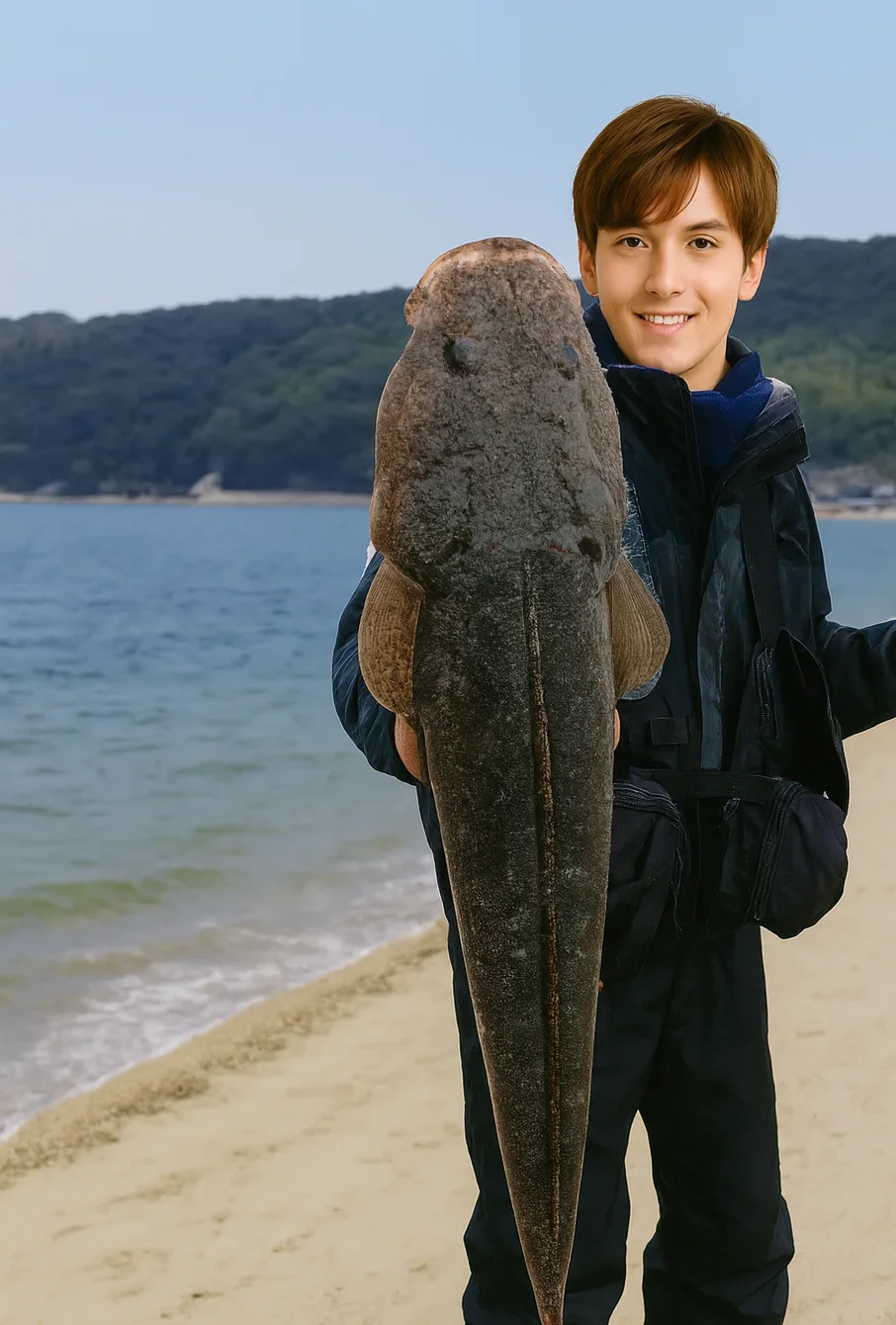 沙美海岸でマゴチを釣り久良木