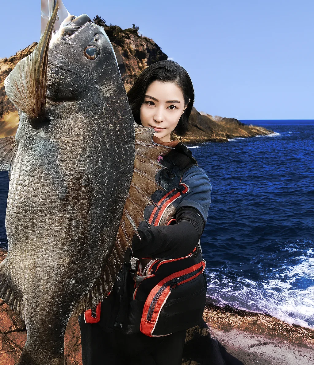 美保関灯台下でチヌを釣る八重田