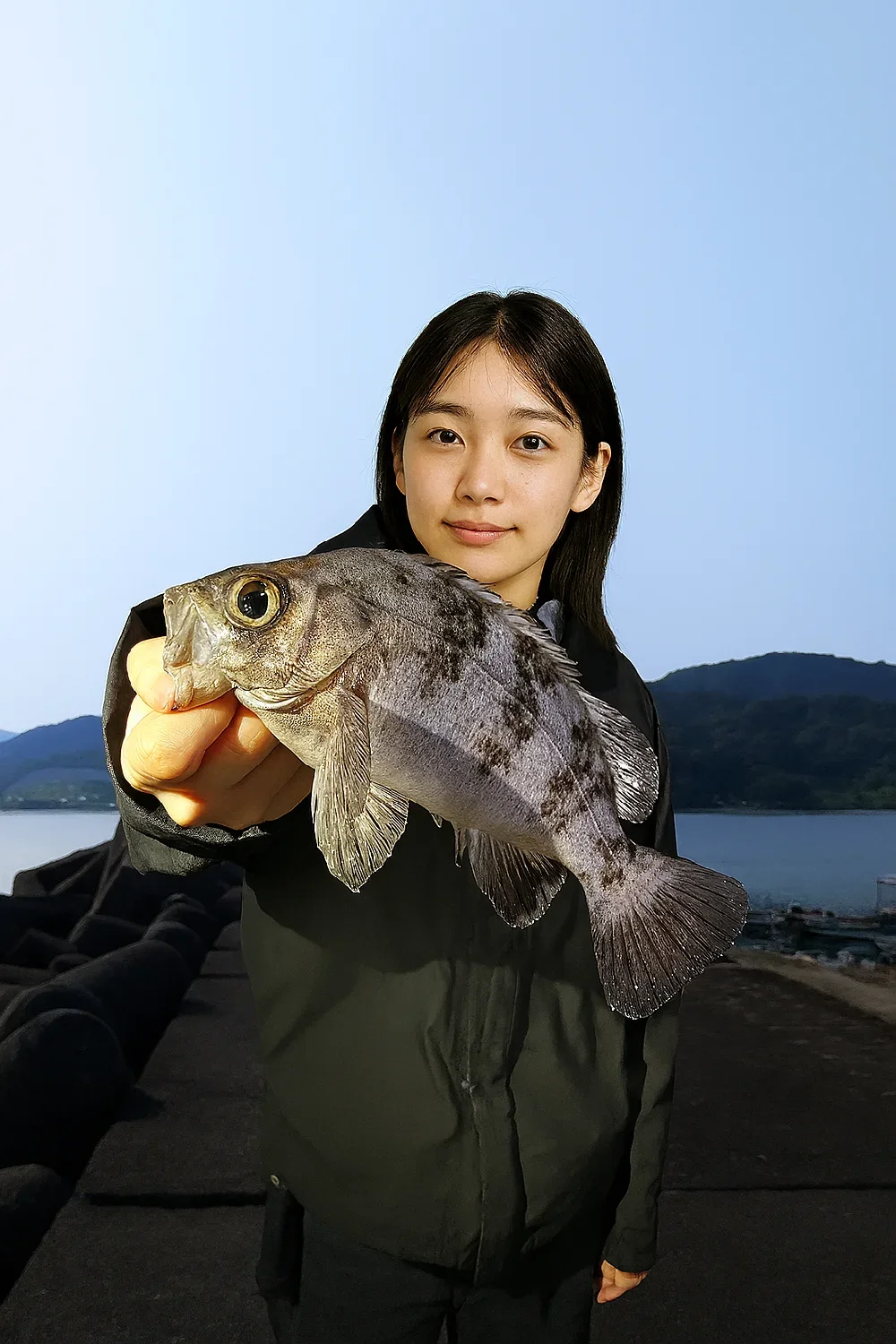 羽尾漁港でメバルの釣果を得た森永