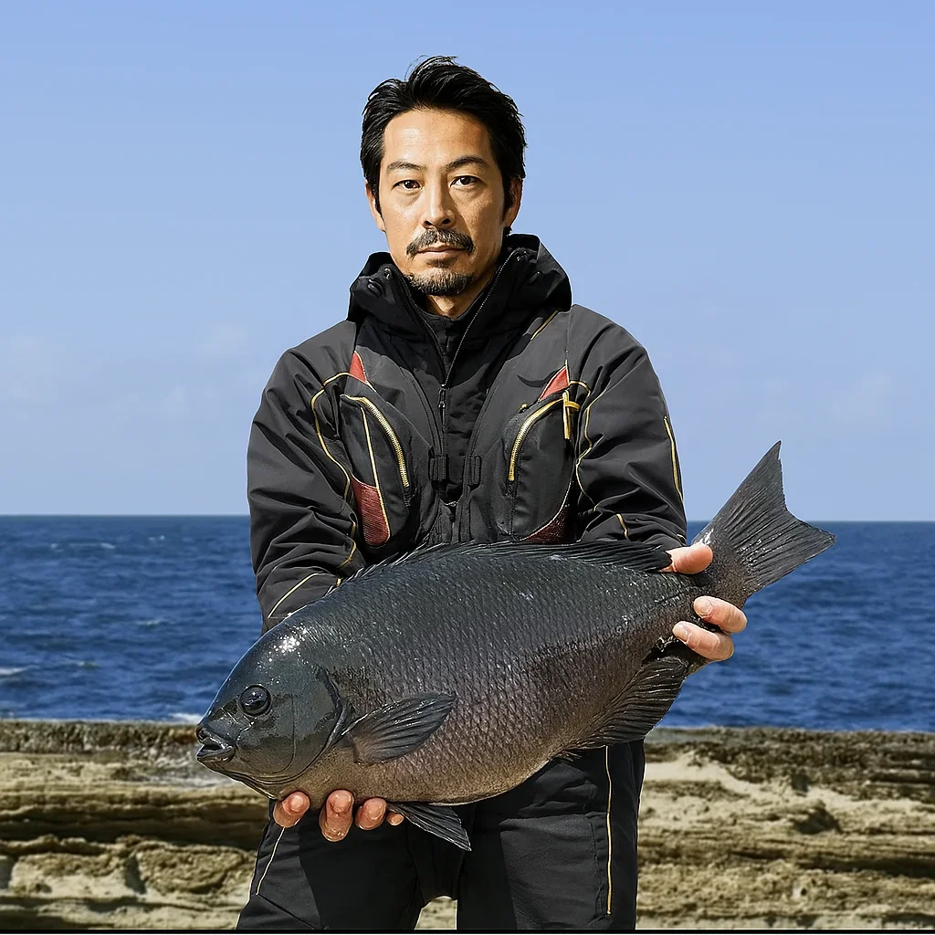 一の瀬でグレを釣る佐々木