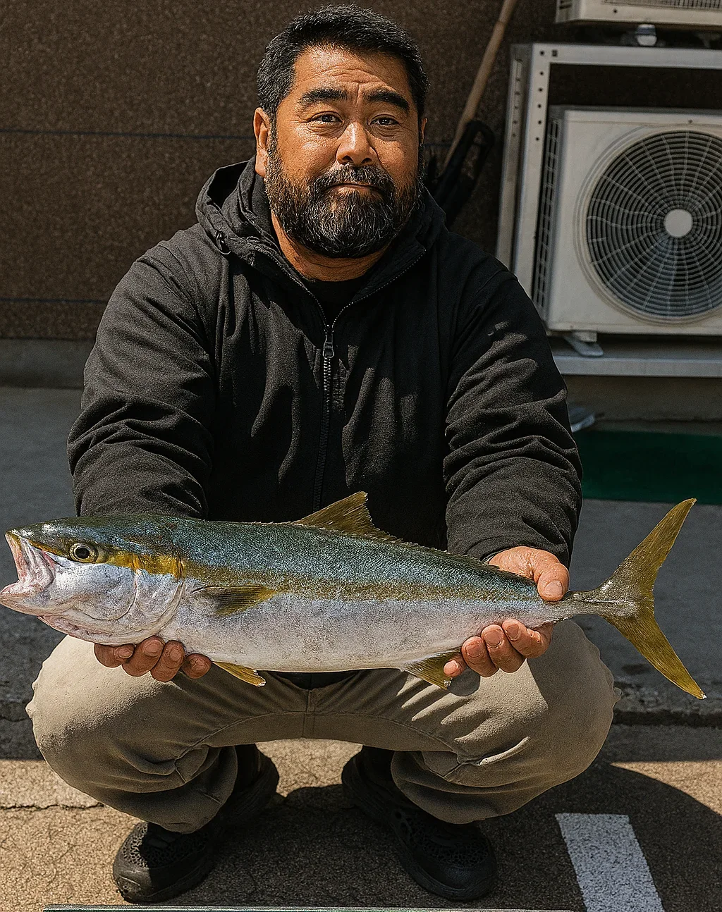 とも島でヒラマサを釣った楢崎