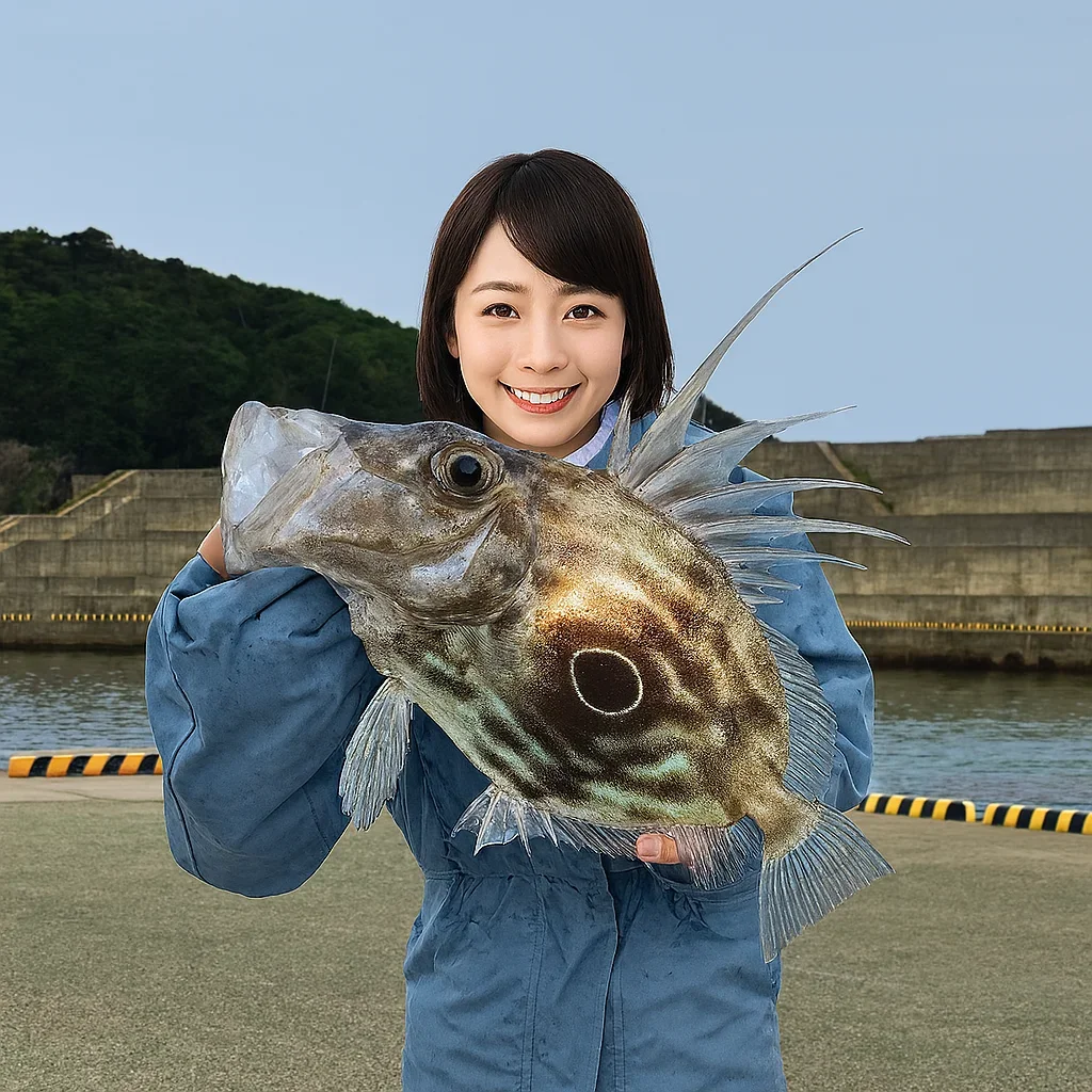 瀬戸ヶ島でマトウダイを釣る西岡