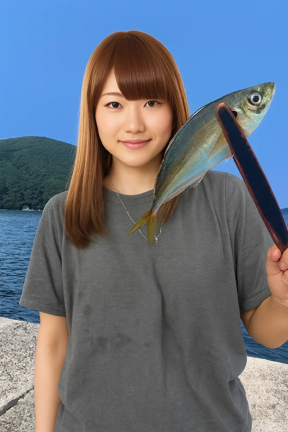 小橋漁港でアジの釣果を得た山際