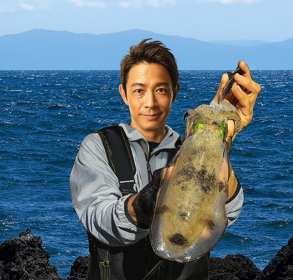 新井崎でアオリイカの釣果を得た亀岡