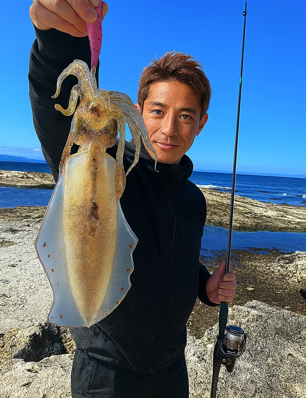 五色浜でアオリイカの釣果を得た亀岡