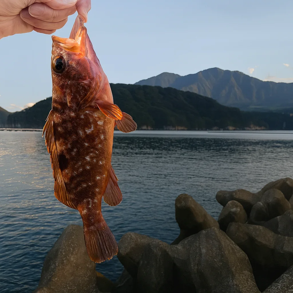 日引漁港で釣れたアコウ